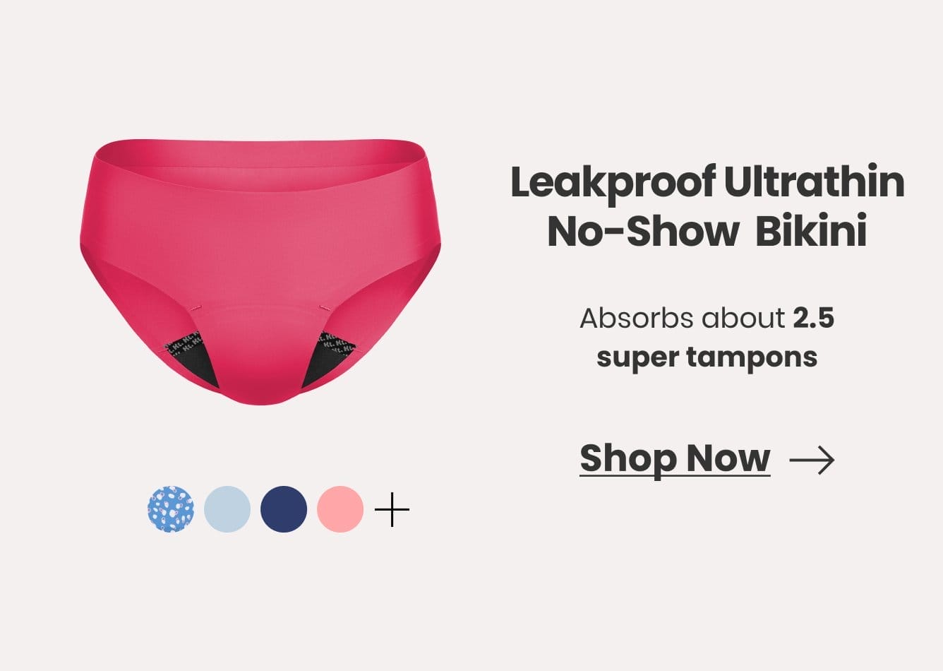 Leakproof Ultrathin No-Show Bikini
