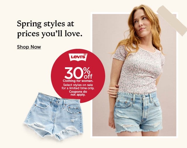 30% off levi's clothing for women. select styles. coupons do not apply. shop now.