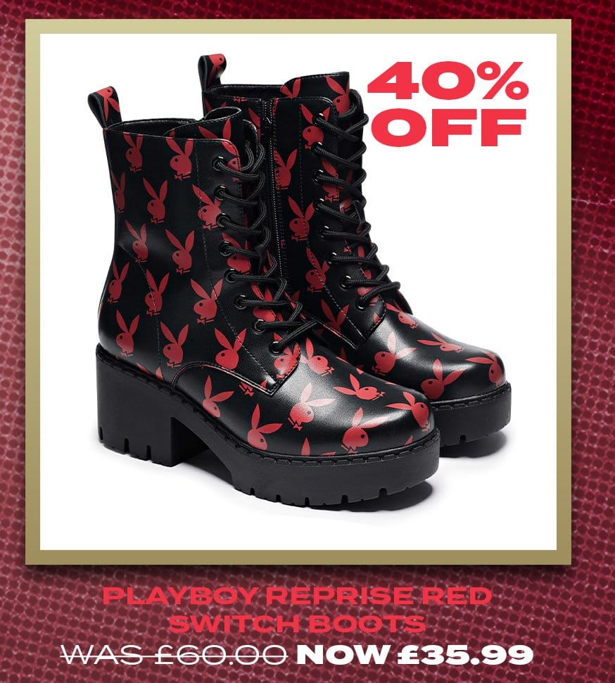 Playboy Reprise Red Switch Boots