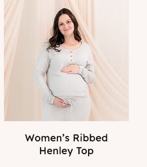 Women's Ribbed Henley Top