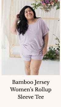 Bamboo Jersey Women's Rollup Sleeve Tee