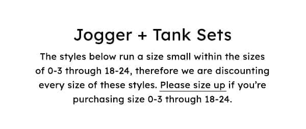 Jogger + Tank Sets 20% off