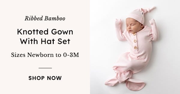 Shop Ribbed Bamboo Gown with Hat Sets