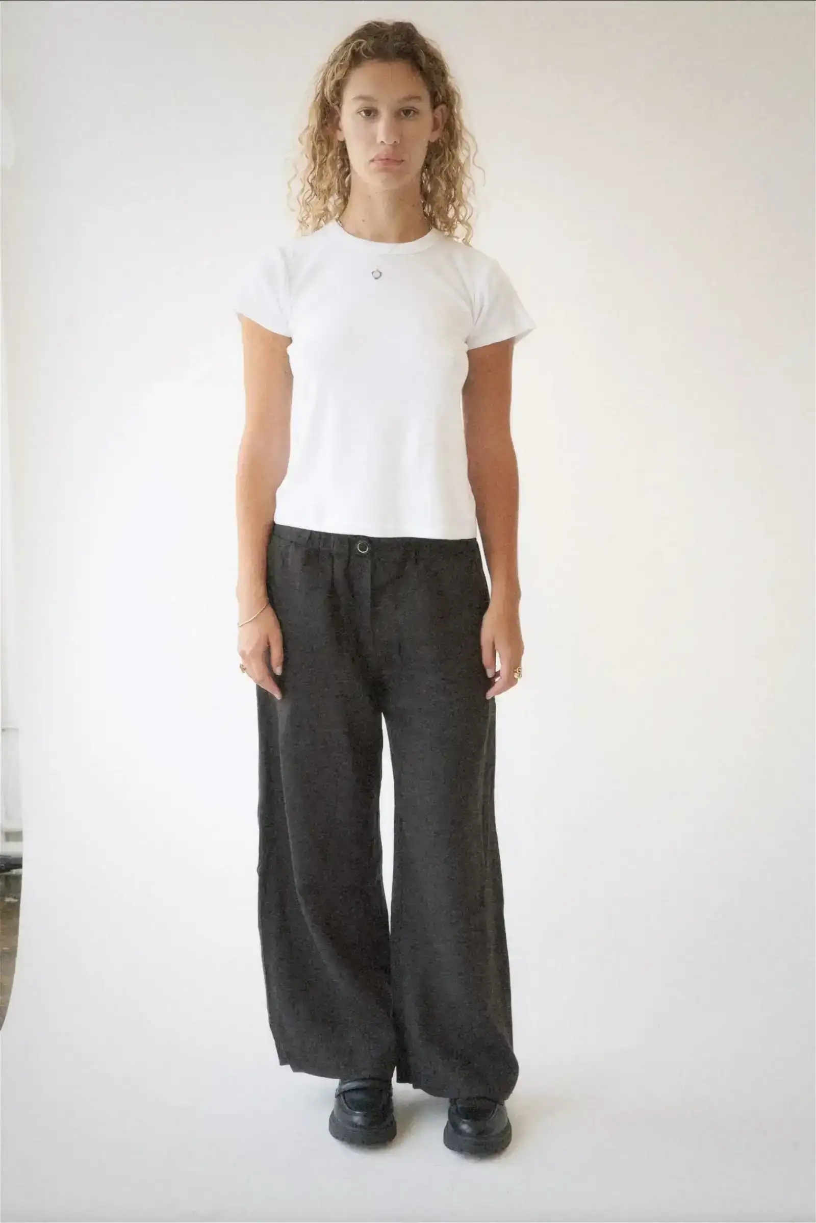 Image of Washed Linen Trouser