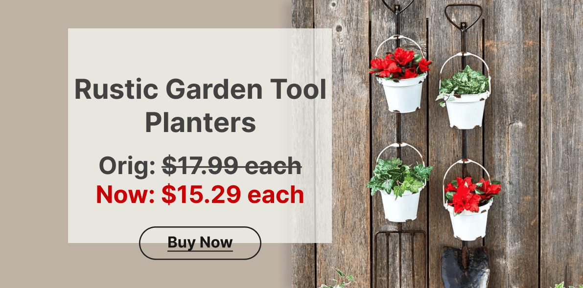 Rustic Garden Tool Planters