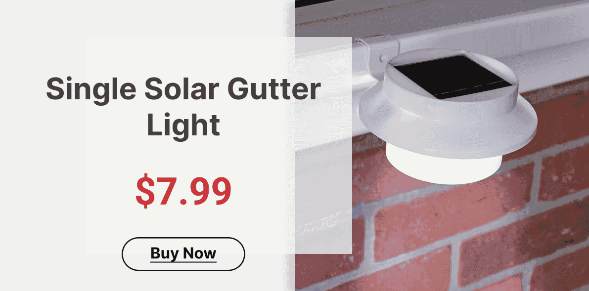 Single Solar Gutter Light