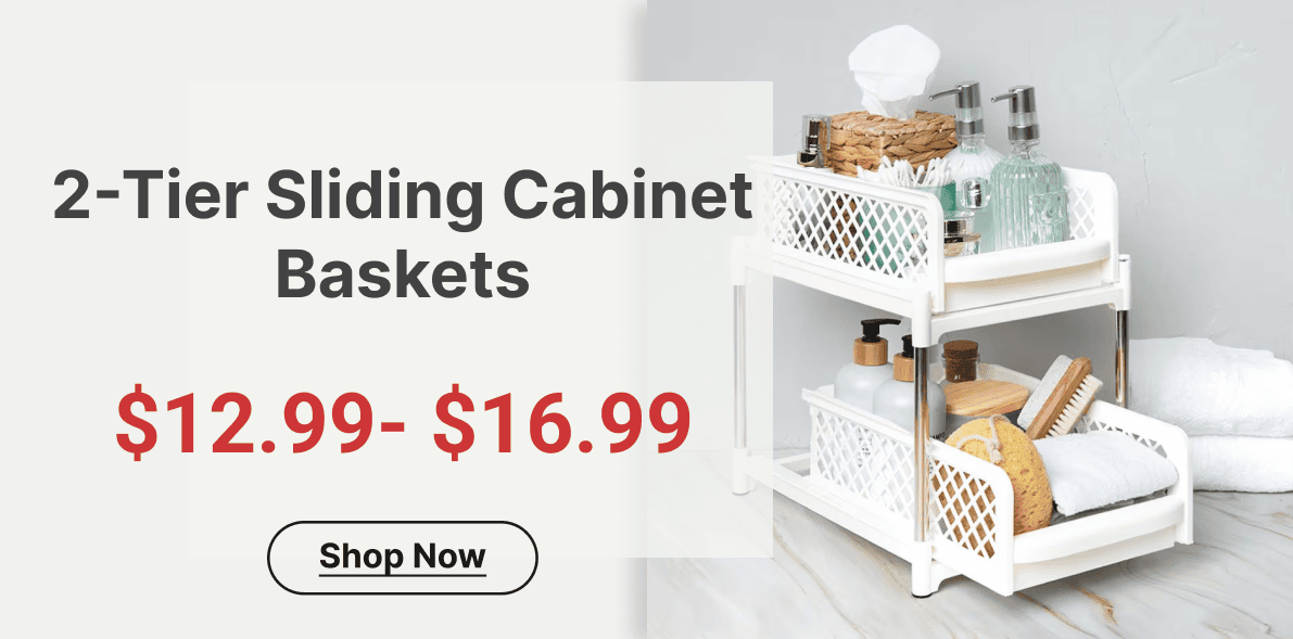 2-Tier Sliding Cabinet Baskets