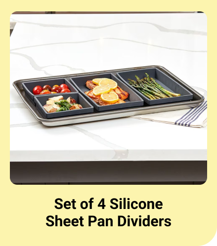 Set of 4 Silicone Sheet Pan Dividers