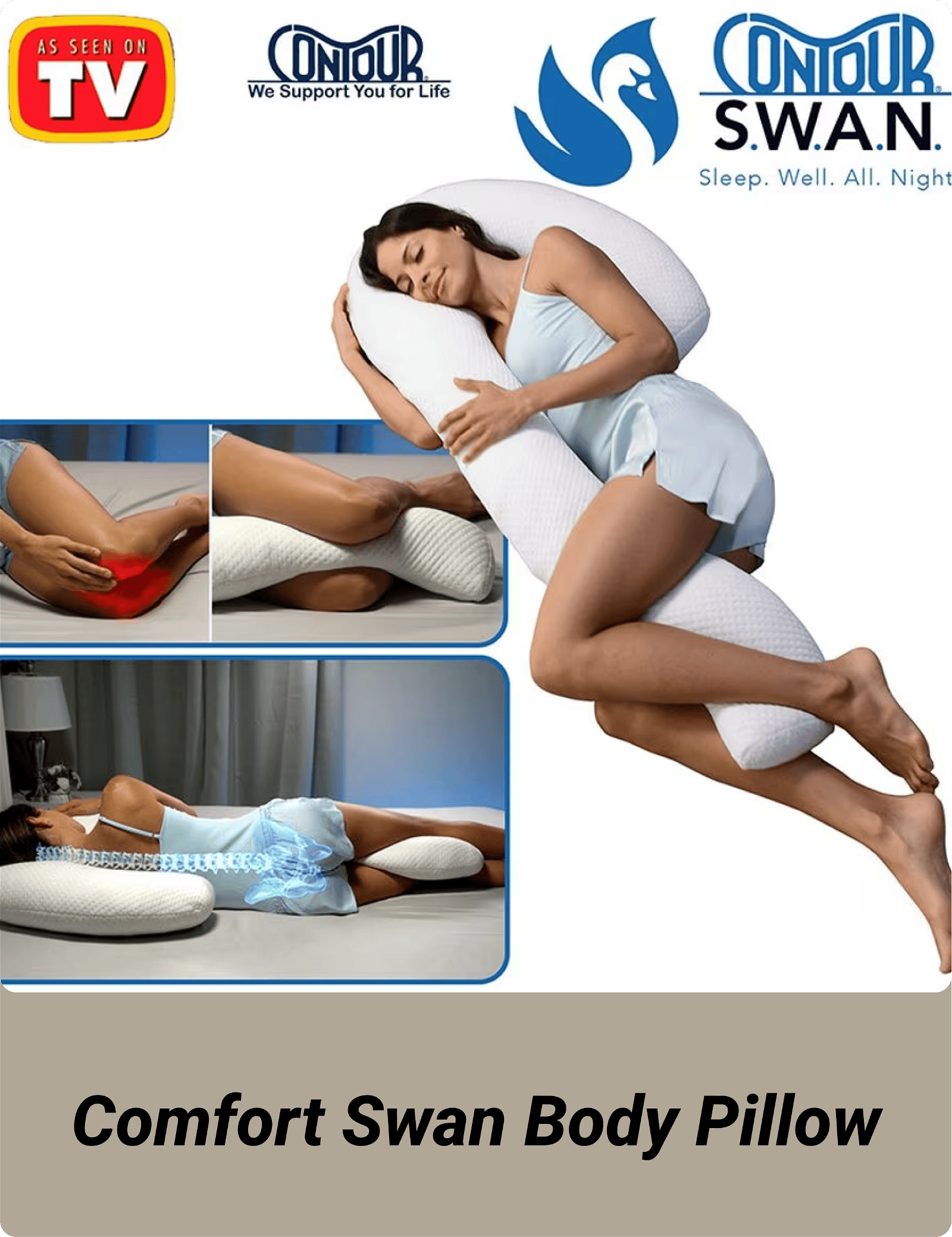 Comfort Swan Body Pillow
