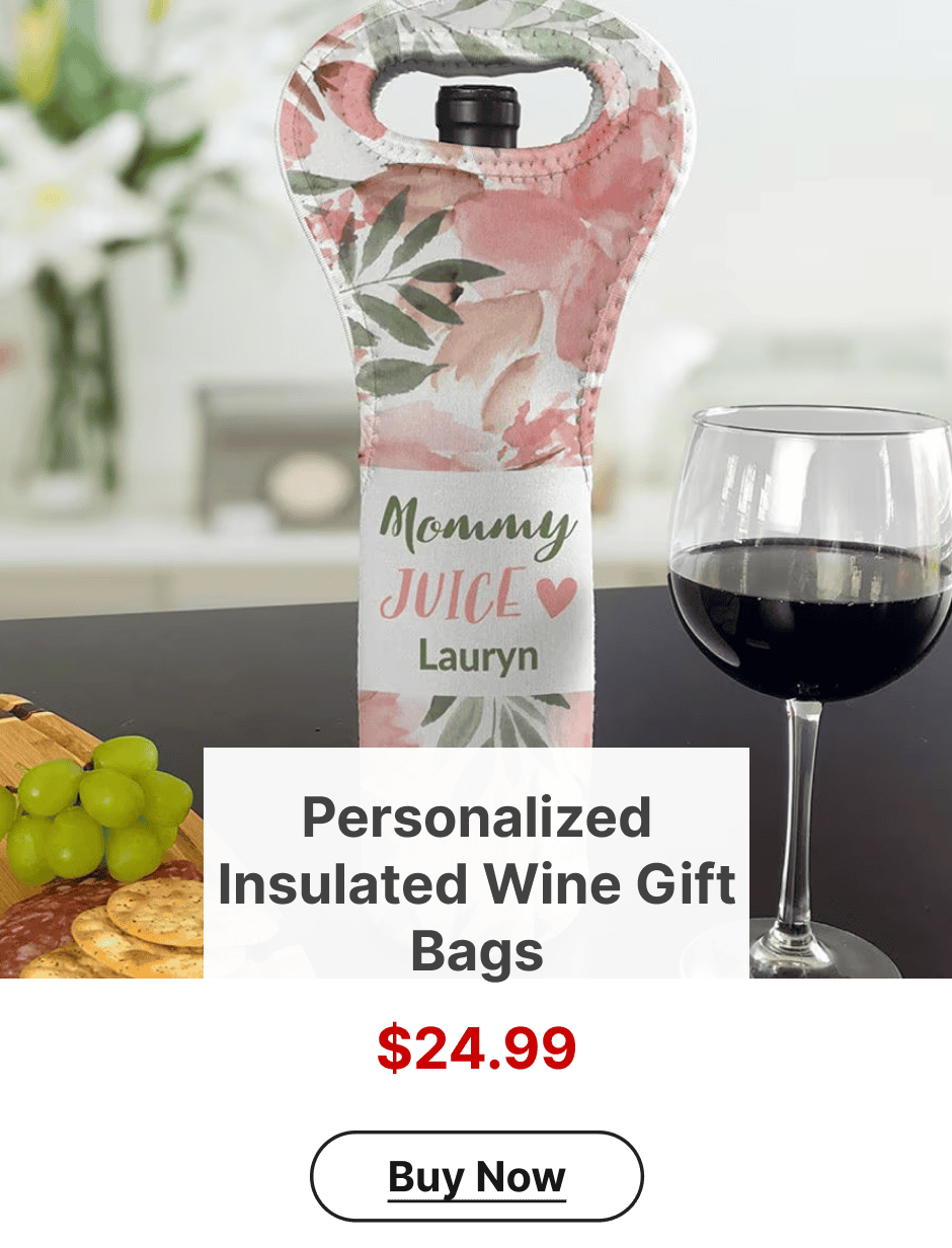 Personalized Insulated Wine Gift Bags
