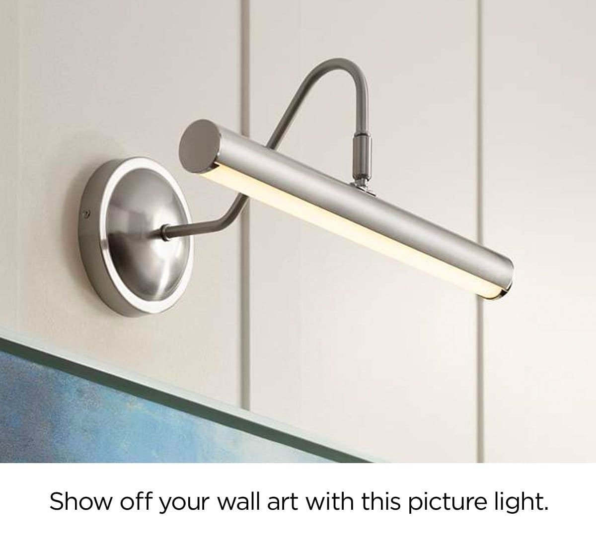 Show off your wall art with this picture light.