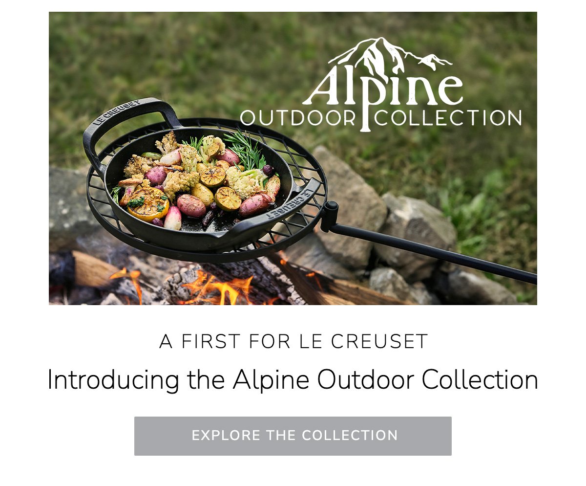 A first for Le Creuset - Introducing the Alpine Outdoor Collection - Shop Now