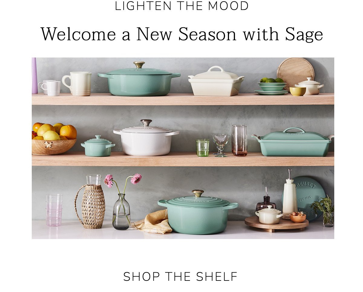LIGHTEN THE MOOD - Welcome a New Season with Sage - Shop Sage, Meringue and White