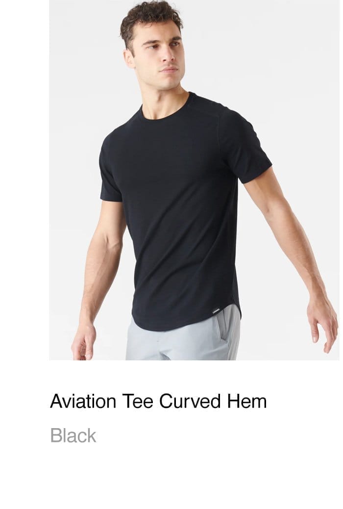 Aviation Tee Curved Hem