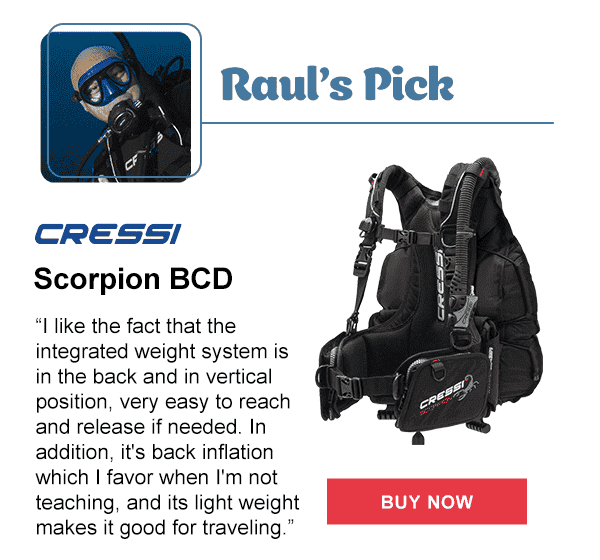 Raul's Pick - Cressi Scorpio BCD | Buy Now