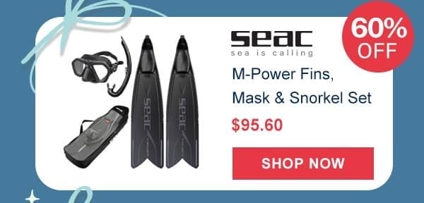 SEAC M-Power Fins Mask and Snorkel Set - SHOP NOW