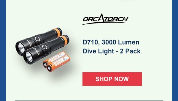 OrcaTorch D710, 3000 Lumen Dive Light - 2 Pack | Shop Now