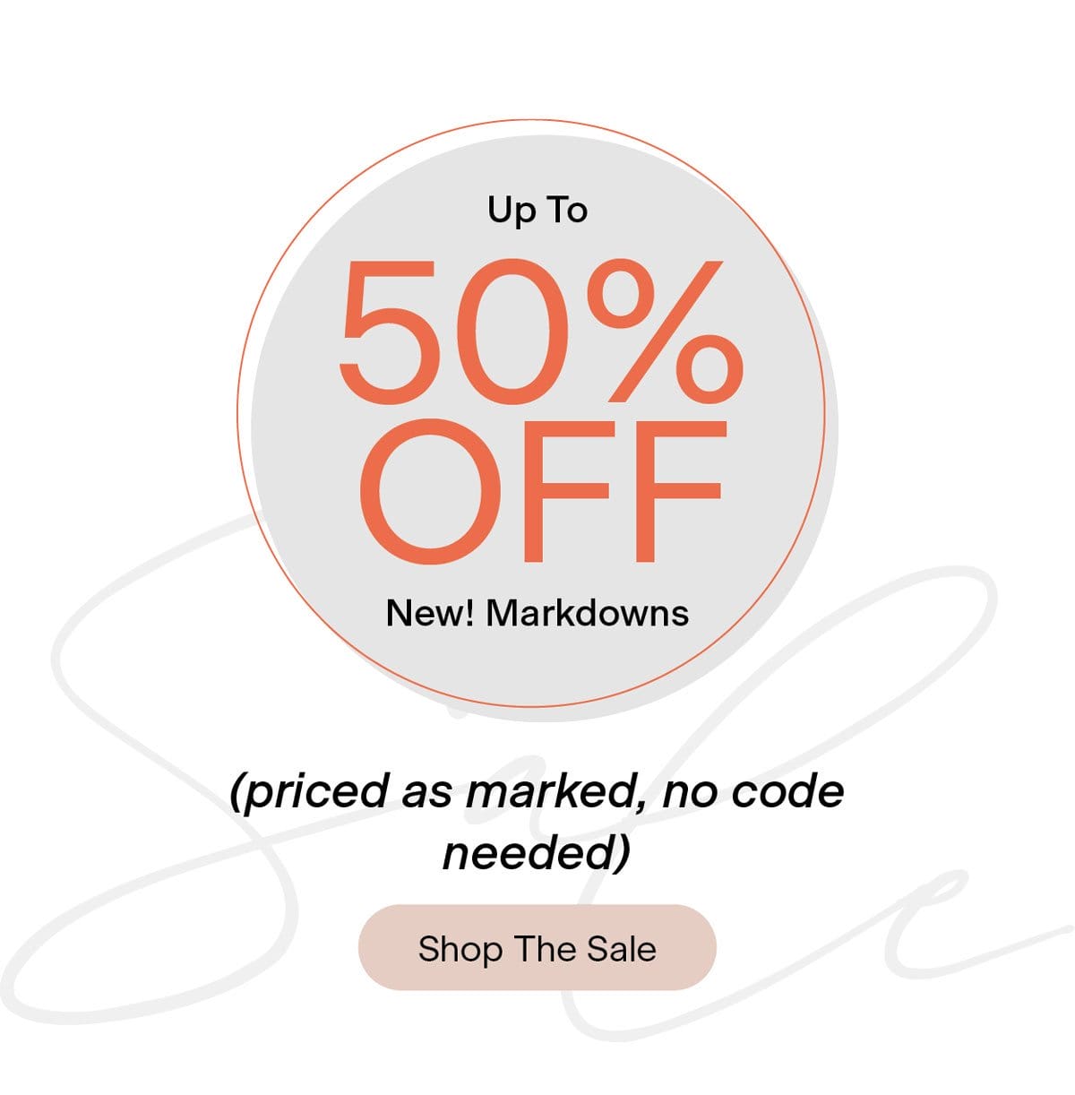 Get up to 50% OFF New Markdowns!\xa0Price as marked, no code needed.