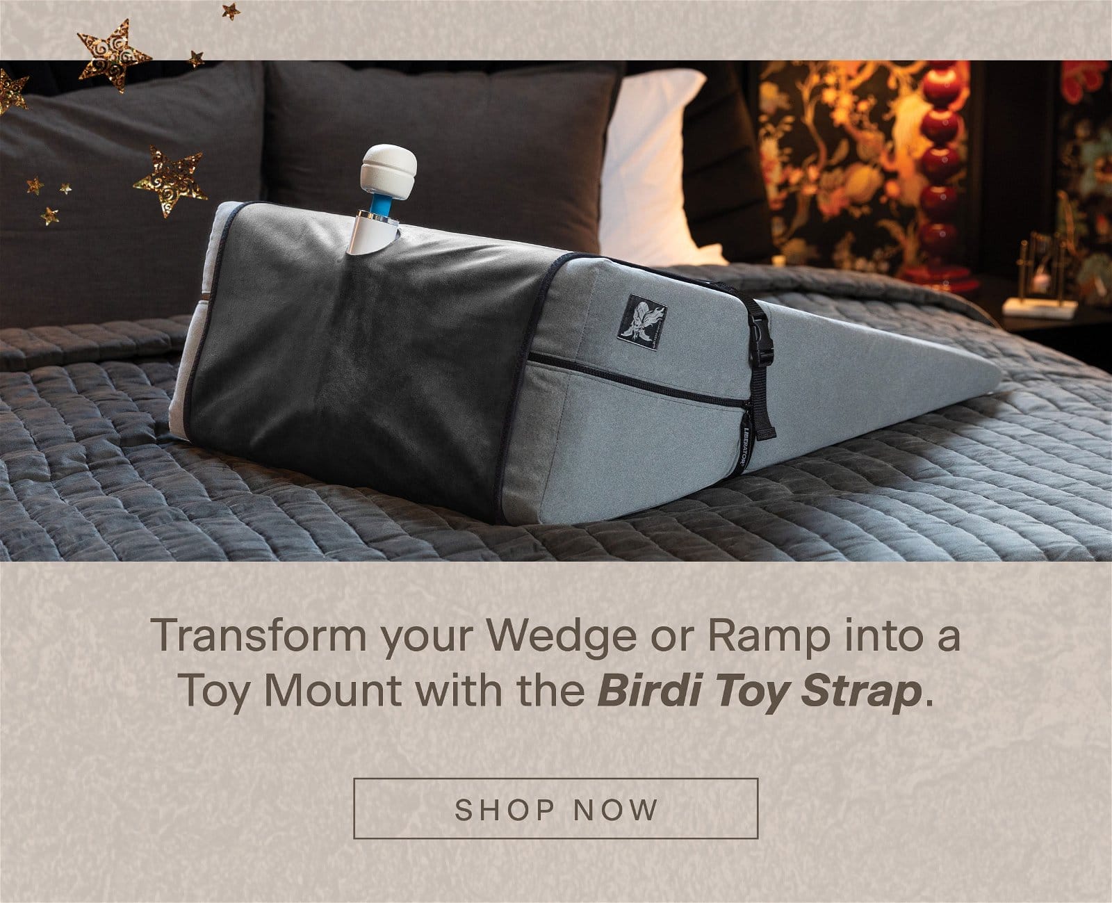 Birdi – Transform your Wedge or Ramp into a Toy Mount with the Birdi Toy Strap.