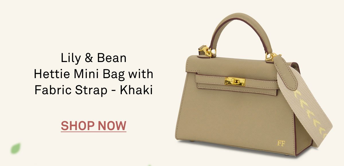 Lily & Bean Hettie Mini Bag with Fabric Strap - Khaki