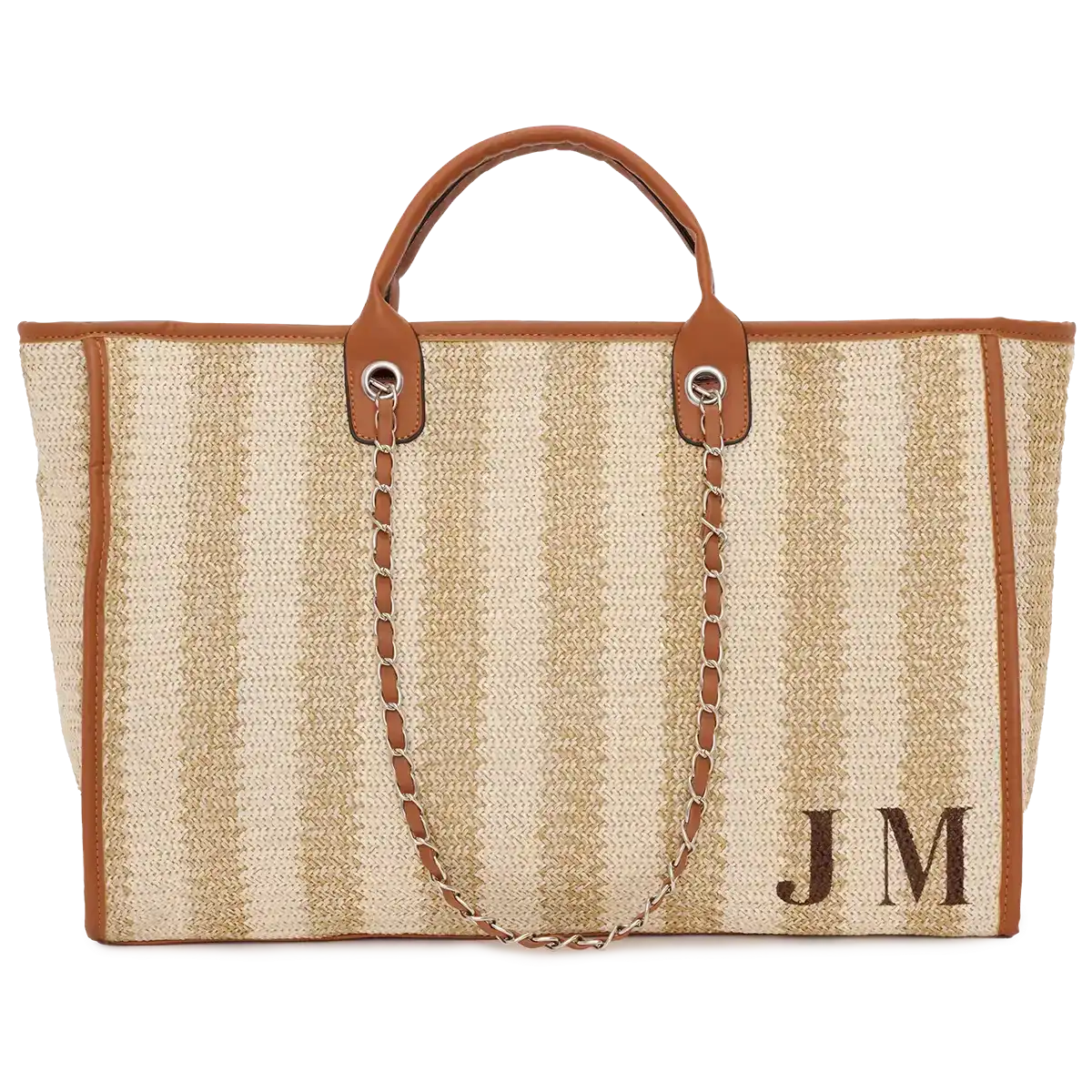 Image of Lily & Bean Summer Cream Tote with Initials Jumbo