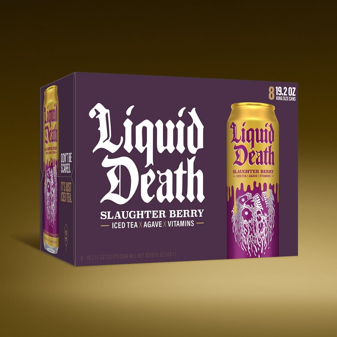 New Liquid Death Iced Tea Flavor Slaughter Berry