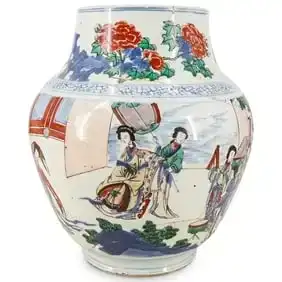 17th Century Chinese Transitional Period Wucai Porcelain Vase