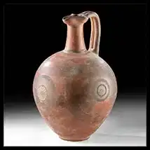 Greek Cypro-Archaic Oinochoe w/ Bull's Eye, Florals