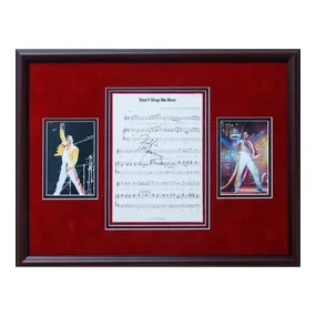 Freddie Mercury Autographed 'Don't Stop Me Now' Music Sheet in Museum-Quality Display