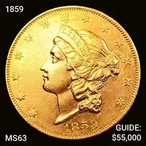 1859 \\$20 Gold Double Eagle