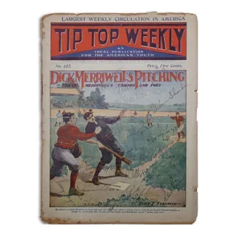 Historic 1904 Tip Top Weekly Magazine Signed by Baseball Legends Including Ruth & Gehrig