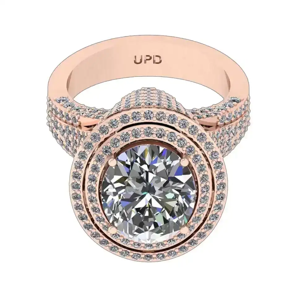 5.20 Ctw SI2/I1 Diamond 14K Rose Gold Engagement Ring