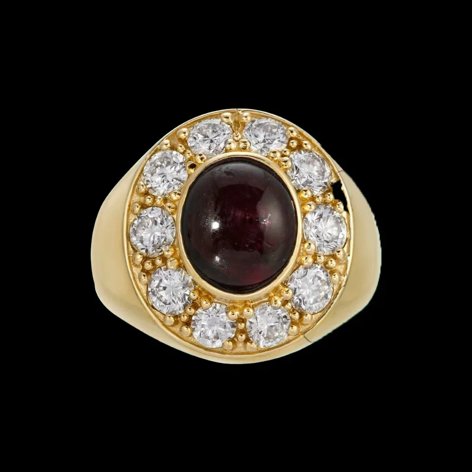 14K Gold 7.57cts Star Ruby & 2.25cts Diamond Ring