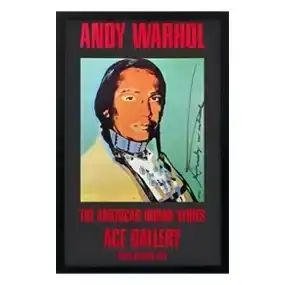Andy Warhol, 'The American Indian Series (Black)' Framed Vintage Poster