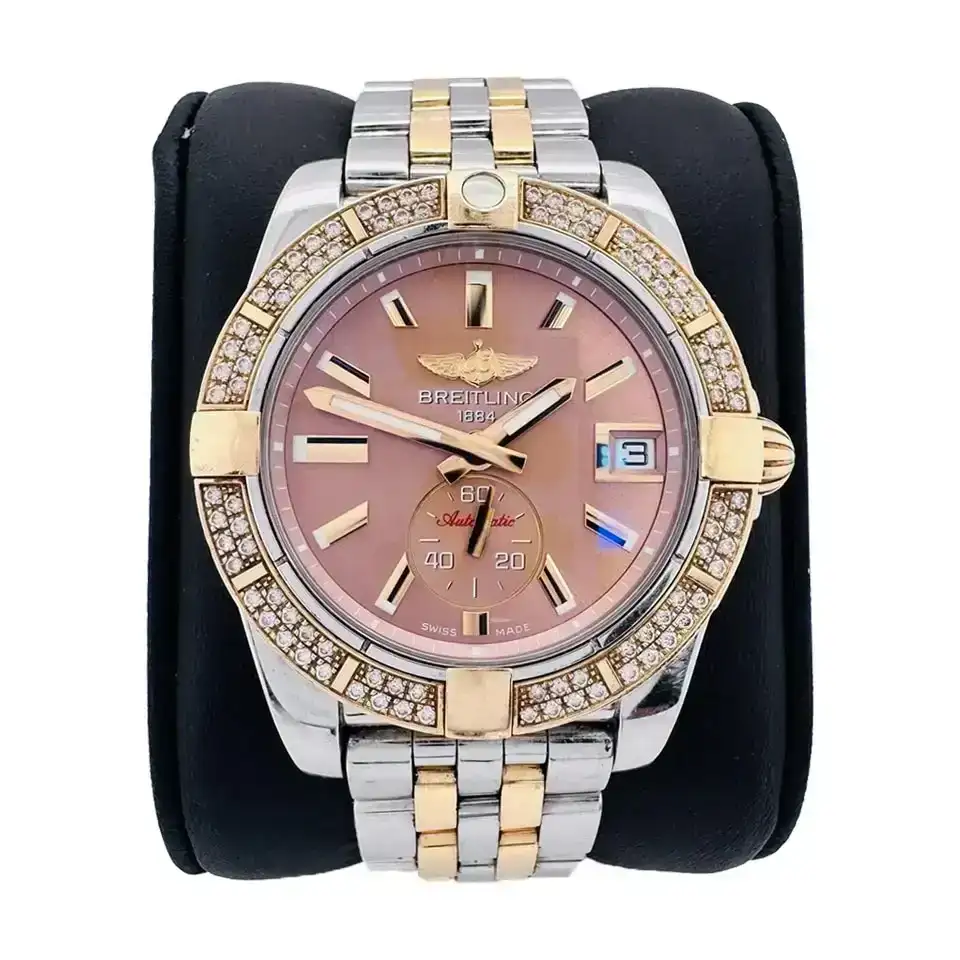 Breitling Galactic Factory Diamonds 36mm Two Tone Rose Gold and Steel Wristwatch