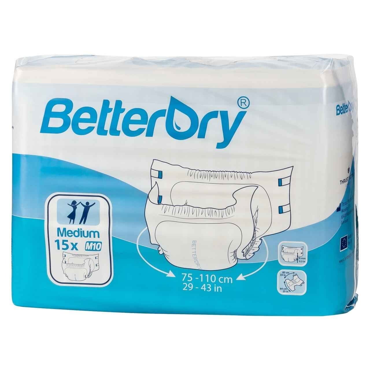Image of BetterDry Adult Diapers w/ Plastic Backing