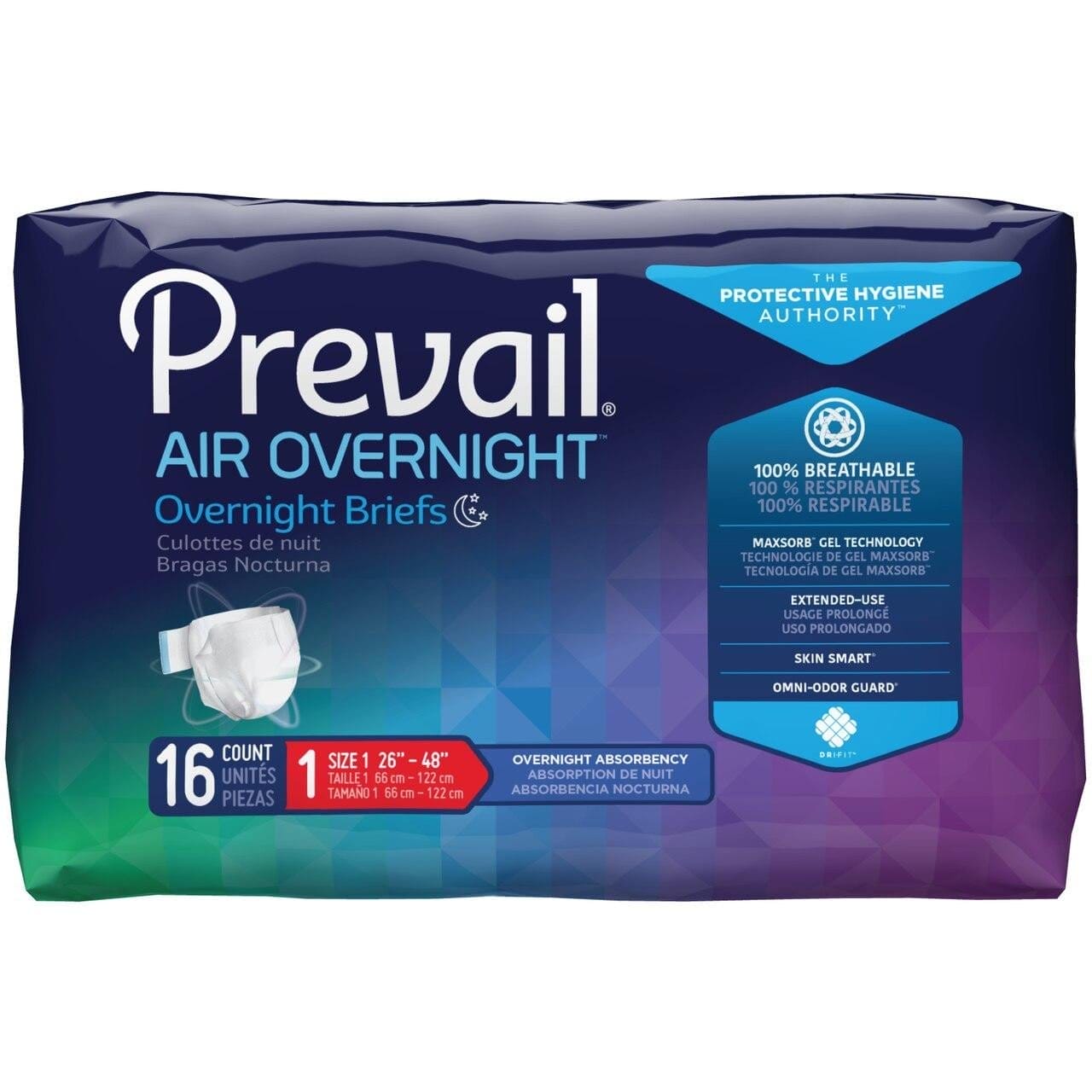 Image of Prevail Air Overnight Adult Briefs