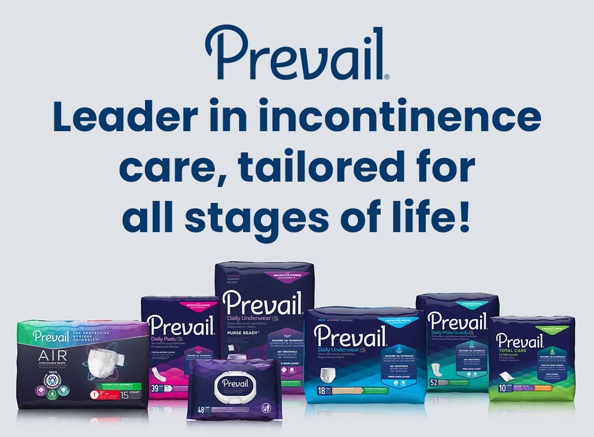 Prevail: Leader in continence care, tailored for all stages of life!