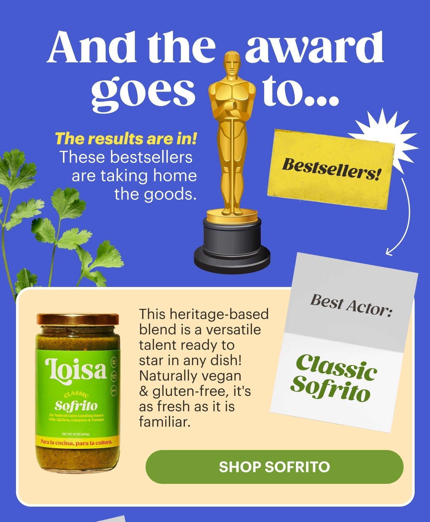 And the award goes to… SHOP SOFRITO