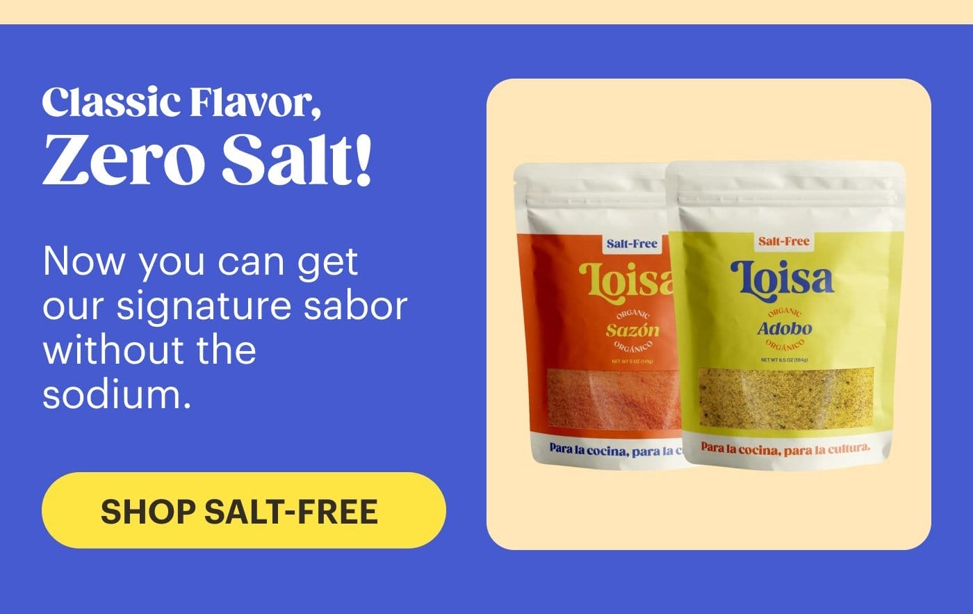Classic Flavor, Zero Salt! HOP SALT-FREE