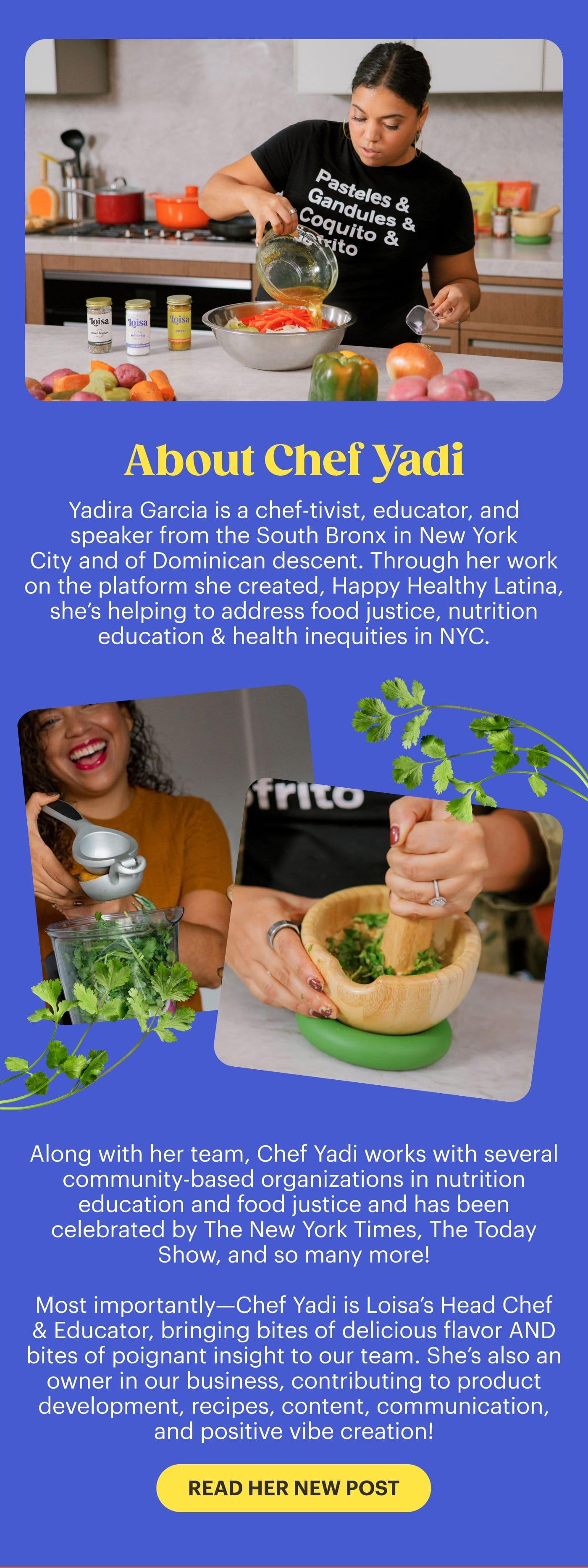 About Chef Yadi READ HER NEW POST