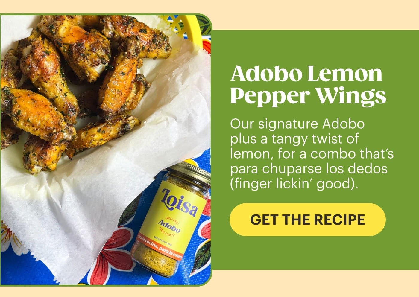 Adobo Lemon Pepper Wings GET THE RECIPE