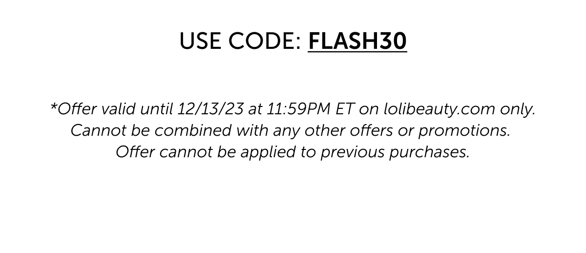 USE CODE: FLASH30