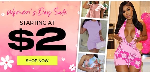 Women's Day Sale: Down To \\$2!