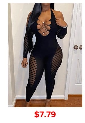 LW SXY See Through Skinny Jumpsuit