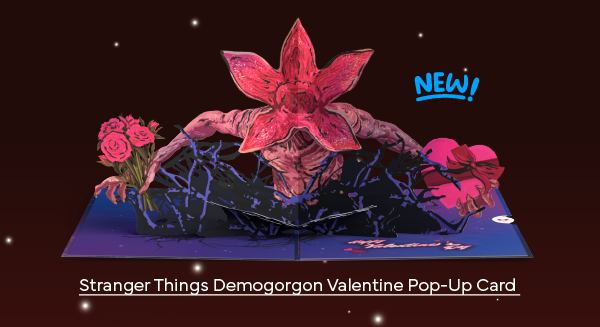 Stranger Things Demogorgon Valentine Pop-Up Card