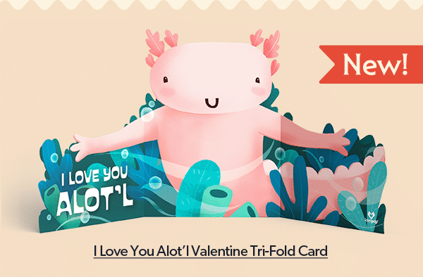 I Love You Alot'l Valentine Tri-Fold Card