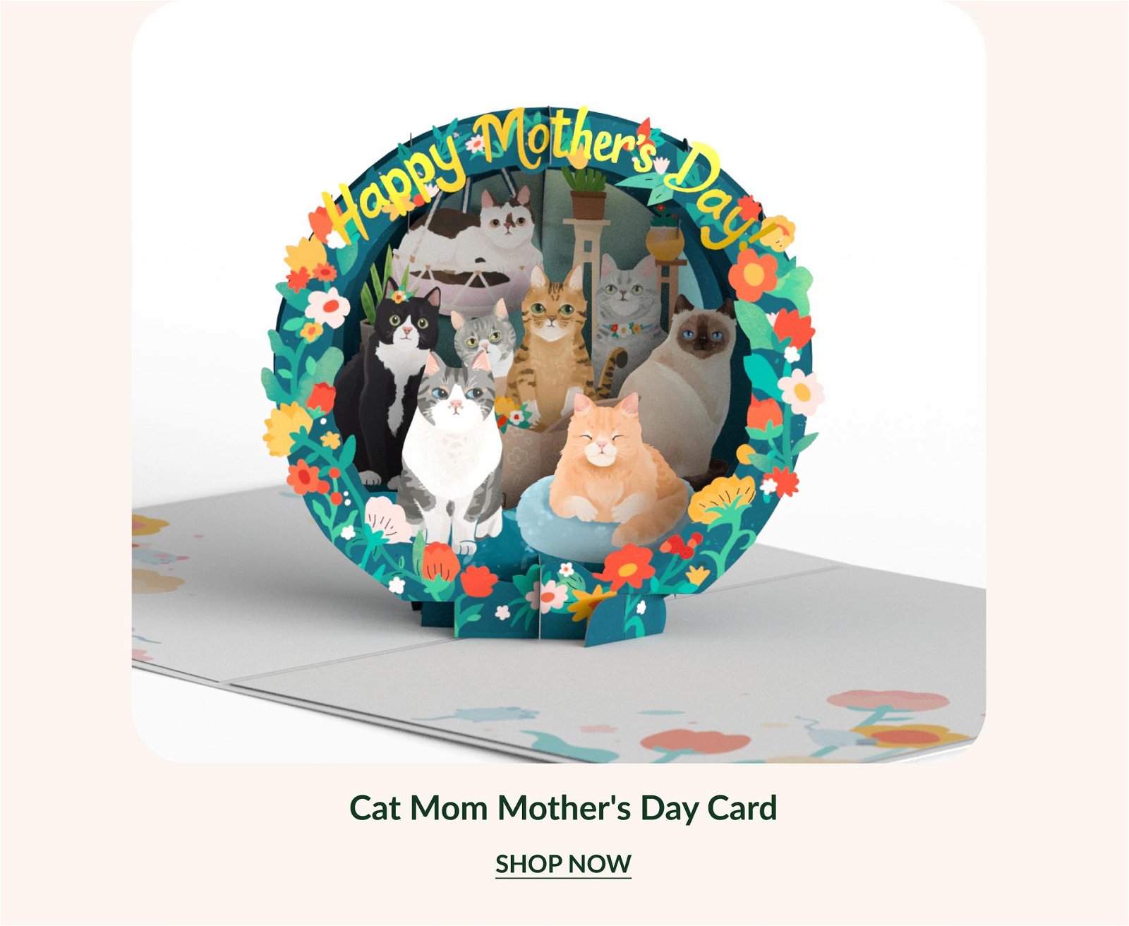 Cat Mom Mother's Day Pop-Up Card