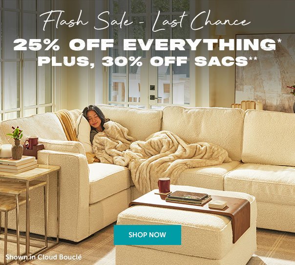 Flash Sale | 25% Off Everything plus 30% Off Sacs