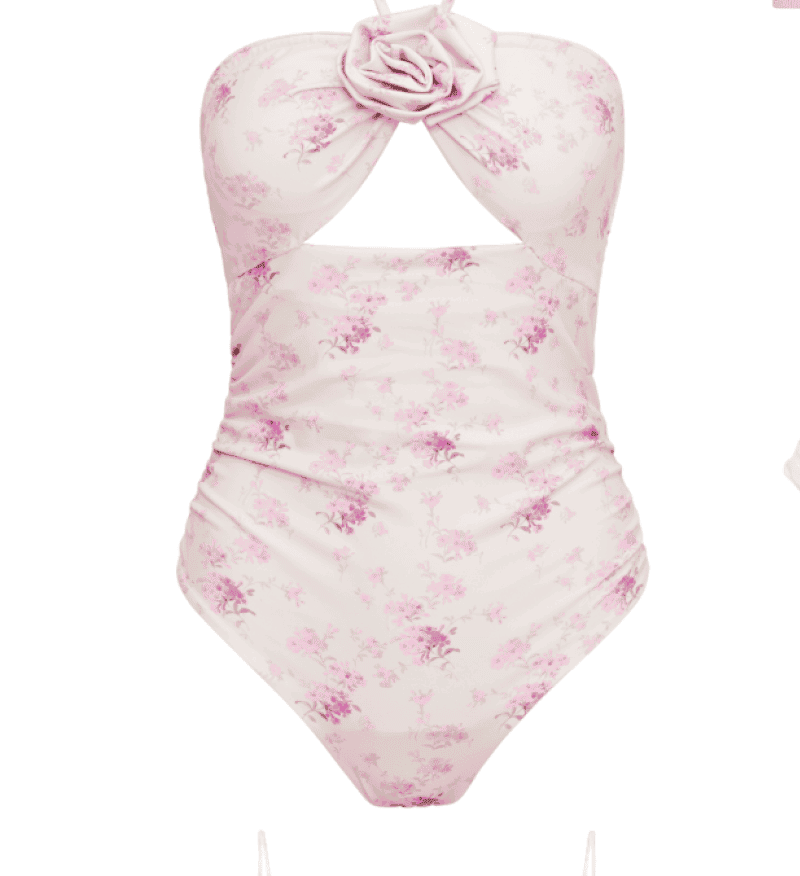 Didi One-Piece Floral Print Halter Swimsuit